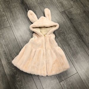 Toddler girls faux fur bunny vest
